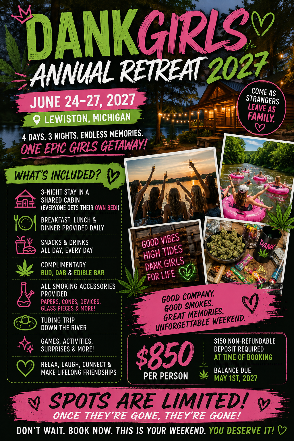 DankGirls Annual Retreat 2027 - Lewiston, Michigan
